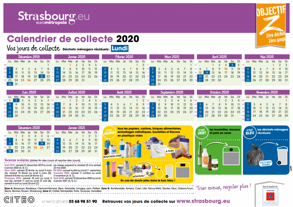 Calendrier De Collecte Des Déchets 2023 Sarrebourg Ordures Ménagères, Tri Sélectif, Encombrants – Commune De Holtzheim