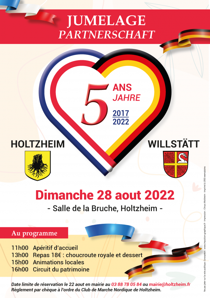 5 ème anniversaire du jumelage avec Willstätt Commune de Holtzheim